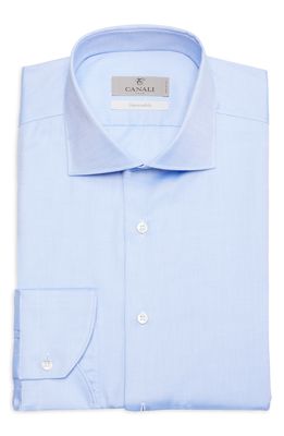 Canali Impeccabile Non-Iron Regular Fit Dress Shirt in Blue