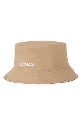 KENZO Bucket Hat in Pale Camel