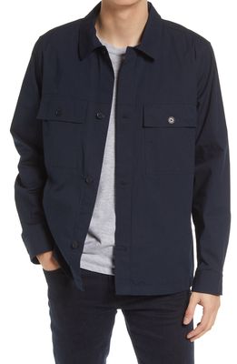 NN07 Wilas Stretch Organic Cotton Button-Up Shirt in Navy Blue