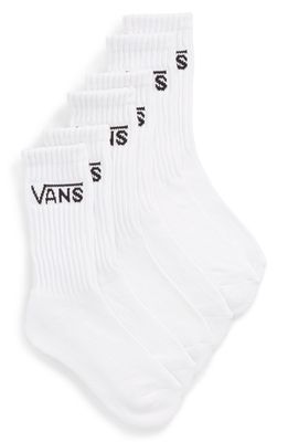 Vans Classic 3-Pack Crew Socks in White