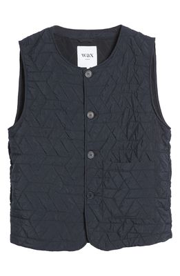 Wax London Timb Quilted Vest in Navy