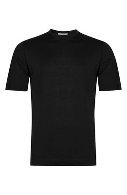 John Smedley Men's Lorca Crewneck T-Shirt in Black