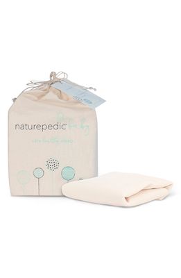 Naturepedic Organic Cotton Breathable Waterproof Fitted Crib Protector Pad in Natural