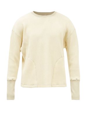 Nicholas Daley - Waffle-knit Cotton Sweater - Mens - Cream