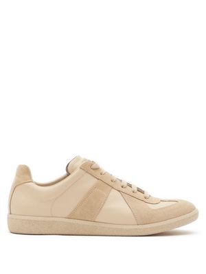 Maison Margiela - Replica Suede And Leather Trainers - Mens - Beige