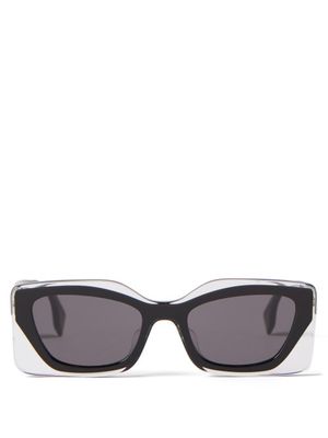 Fendi - Fendi Feel Square-lens Acetate Sunglasses - Womens - Black