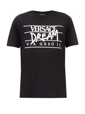 Versace - Dream-print Cotton-jersey T-shirt - Mens - Black