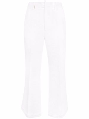 Dsquared2 tweed cropped flared trousers - White