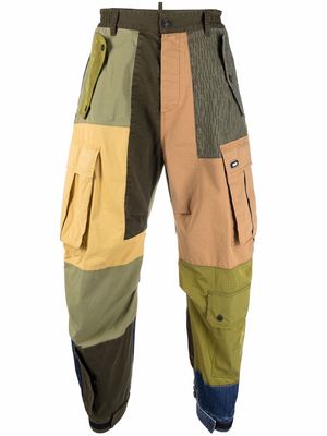 Dsquared2 patchwork cargo trousers - Blue