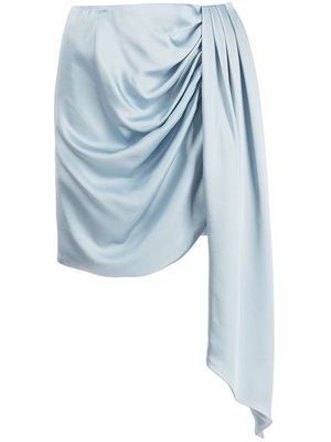 Jonathan Simkhai Mae draped mini skirt - Blue