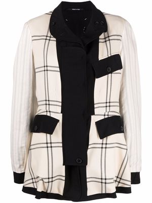 Maison Margiela check-pattern inside-out jacket - Neutrals
