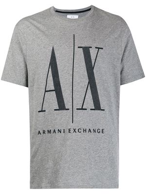 Armani Exchange maxi logo-print T-shirt - Grey