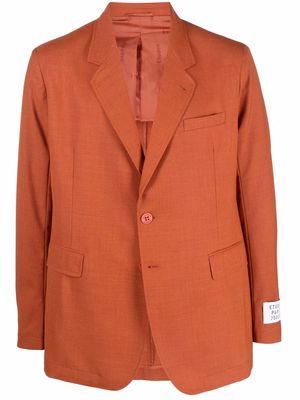 Etudes virgin wool logo-patch blazer - Orange
