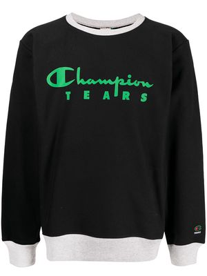 DENIM TEARS x Champion logo-print sweatshirt - Black