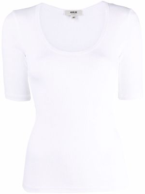 AGOLDE stretch round-neck T-shirt - White