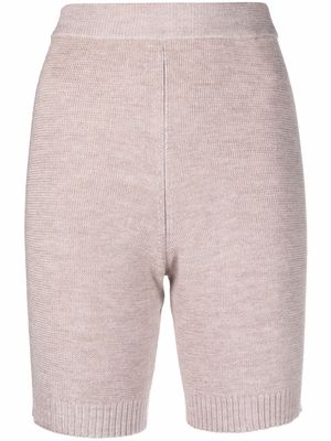 Magda Butrym fitted knit shorts - Neutrals