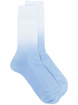 Jacquemus gradient-effect ankle socks - Blue