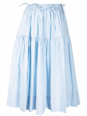 Act N°1 drawstring tiered midi skirt - Blue