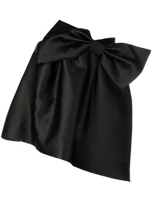 SHUSHU/TONG asymmetric bow-waist mini skirt - Black