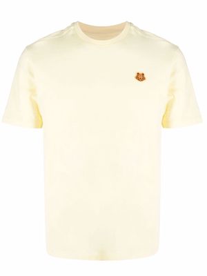 Kenzo Tiger-patch crewneck T-shirt - Yellow
