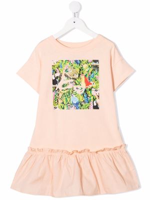 Kenzo Kids rainforest-print T-shirt dress - Pink