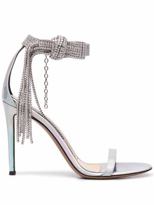 Alexandre Vauthier Diana 100mm crystal-embellished sandals - Silver