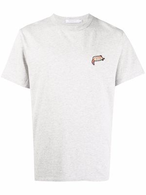 Maison Kitsuné logo-patch short-sleeved T-shirt - Grey