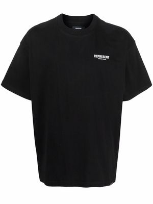 Represent logo print cotton T-shirt - Black