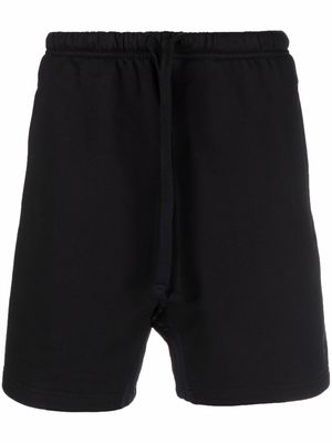 adidas drawstring-waist cotton track shorts - Black