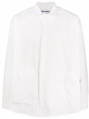 Sunnei slogan loose fittin cotton shirt - White