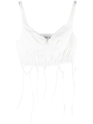 Act N°1 ruched crop top - White