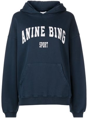 ANINE BING Harvey long-sleeved hoodie - Blue