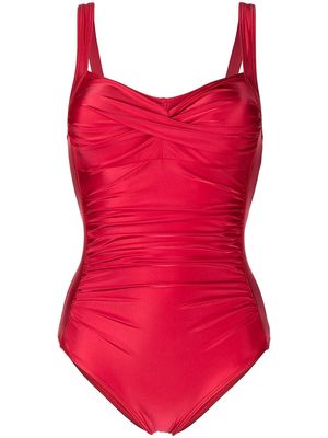 Duskii Diane ruched swimsuit - Red