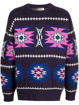 Isabel Marant geometric knit jumper - Blue