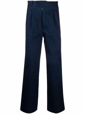 Maison Margiela wide-leg cotton trousers - Blue