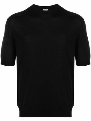 Malo fine-knit cotton-blend T-Shirt - Black