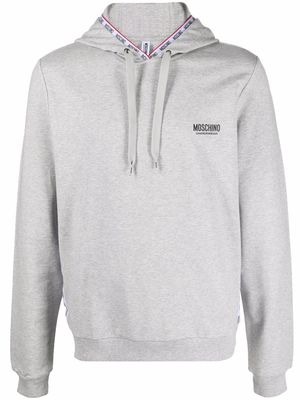 Moschino chest logo-print hoodie - Grey