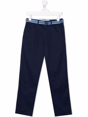 Ralph Lauren Kids belted-waist trousers - Blue