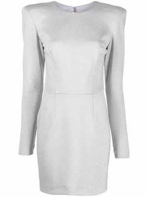 Parlor structured-shoulder dress - Grey