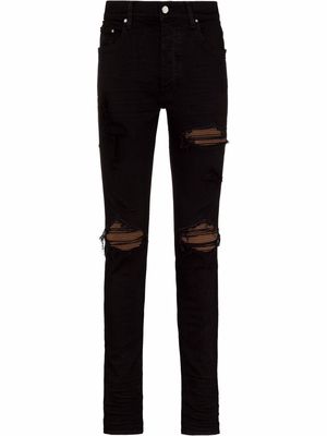 AMIRI MX1 Ultra suede-patches skinny jeans - Black