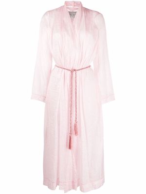 Forte Forte sheer belted coat - Pink