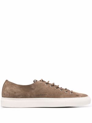 Buttero low-top suede-leather sneakers - Brown
