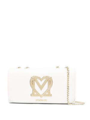 Love Moschino logo-plaque shoulder bag - White
