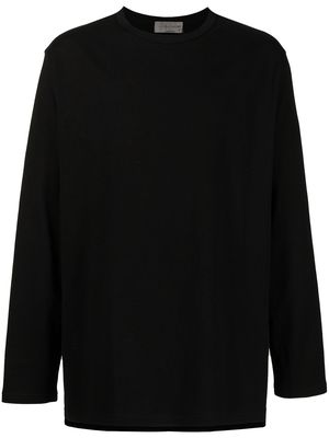 Yohji Yamamoto round-neck long-sleeve T-shirt - Black