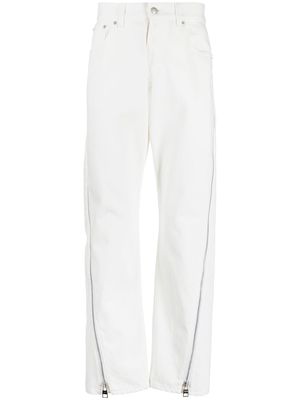 Alexander McQueen zipped-leg jeans - White