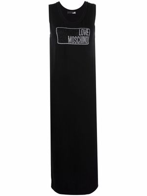 Love Moschino logo-jacquard maxi dress - Black