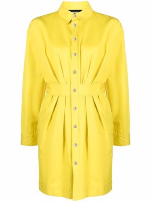 Dsquared2 fitted waistline buttoned shirt dress - Yellow
