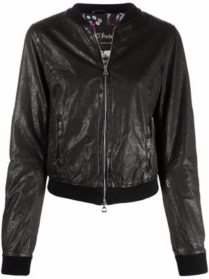 D'aniello zip-through bomber jacket - Black