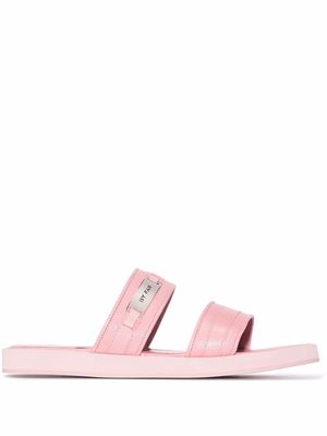 BY FAR Easy leather sandals - Pink