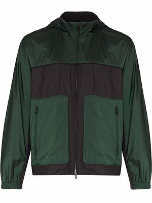 Z Zegna panelled hooded jacket - Green